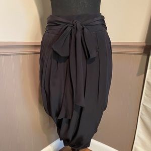 BCBGMaxAzria Silk High Waist Faux Wrap Skirt